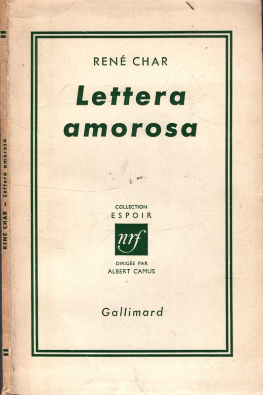 Lettera Amorosa Di René Char