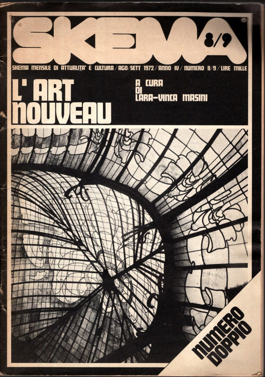 L'art nouveau. Skema. agosto - settembre 1972 / anno IV / numero 8-9