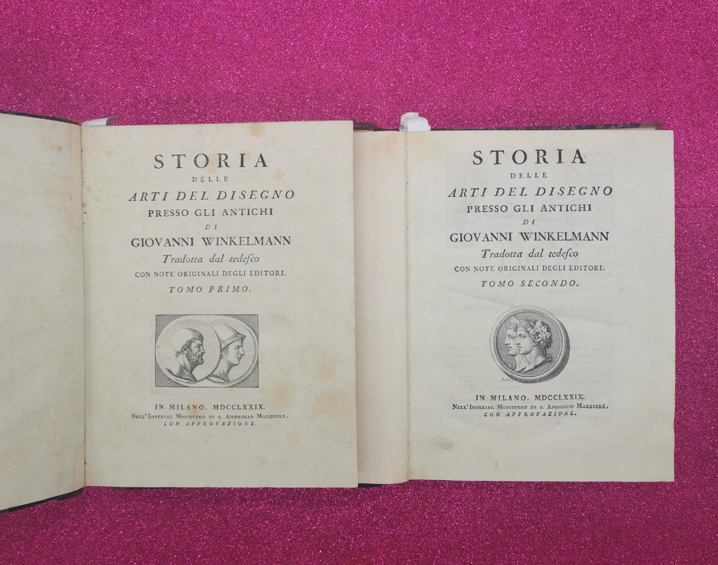 Storia delle Arti del Disegno presso gli antichi, in 2 voll. 1779 - GIOVANNI WINKELMANN