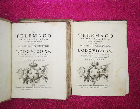 Il Telemaco In Ottava Rima Tratto Dal Francese scarselli flaminio 2 vol. 1747