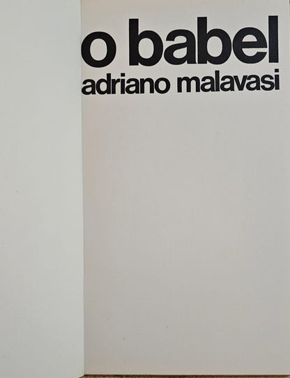 O Babel - Adriano Malavasi |