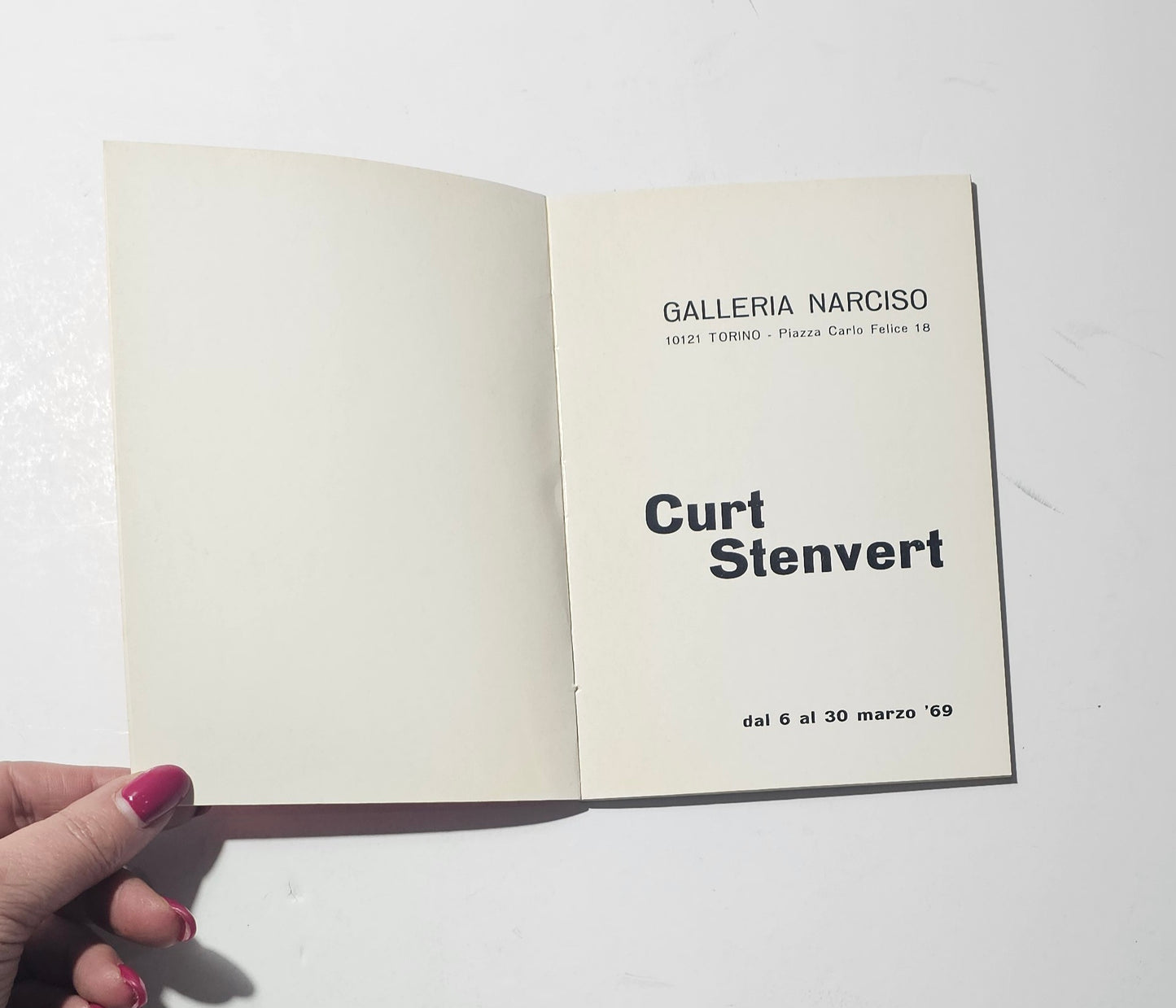 frontespizio catalogo curt stenvert 1969
