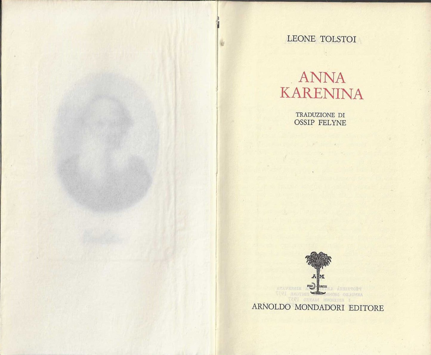 Anna Karenina traduzione di Ossip Felyne