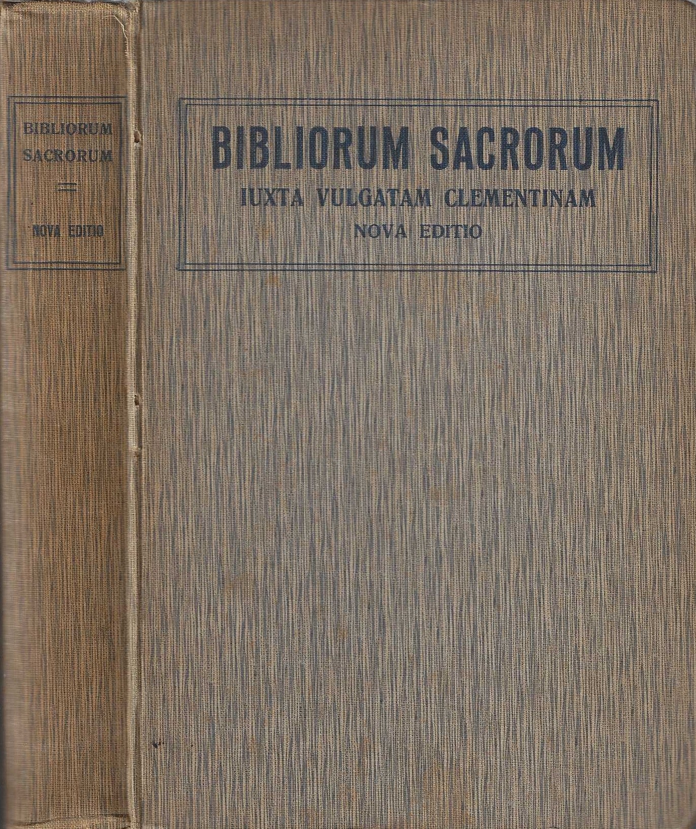 Bibliorum Sacrorum Iuxta Vulgatam Clementinam Nova Editio Aloisius Gramatica