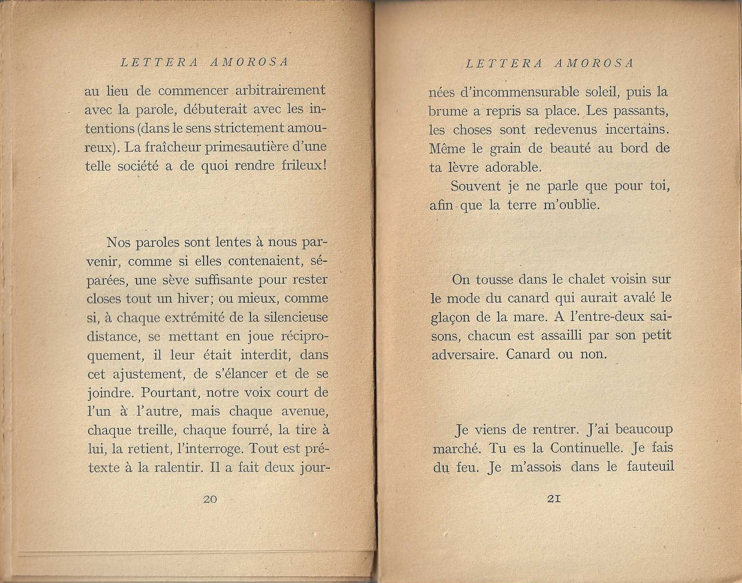 Lettera Amorosa Di René Char