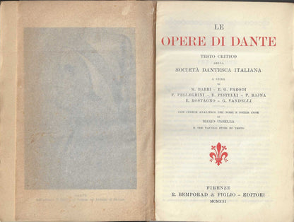 Le opere di Dante Testo critico della Società Dantesca Italiana