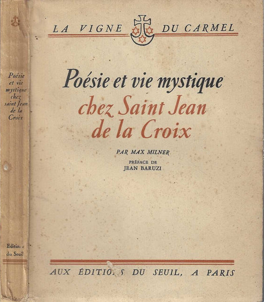 Poésie et vie mystique chez saint Jean de la Croix