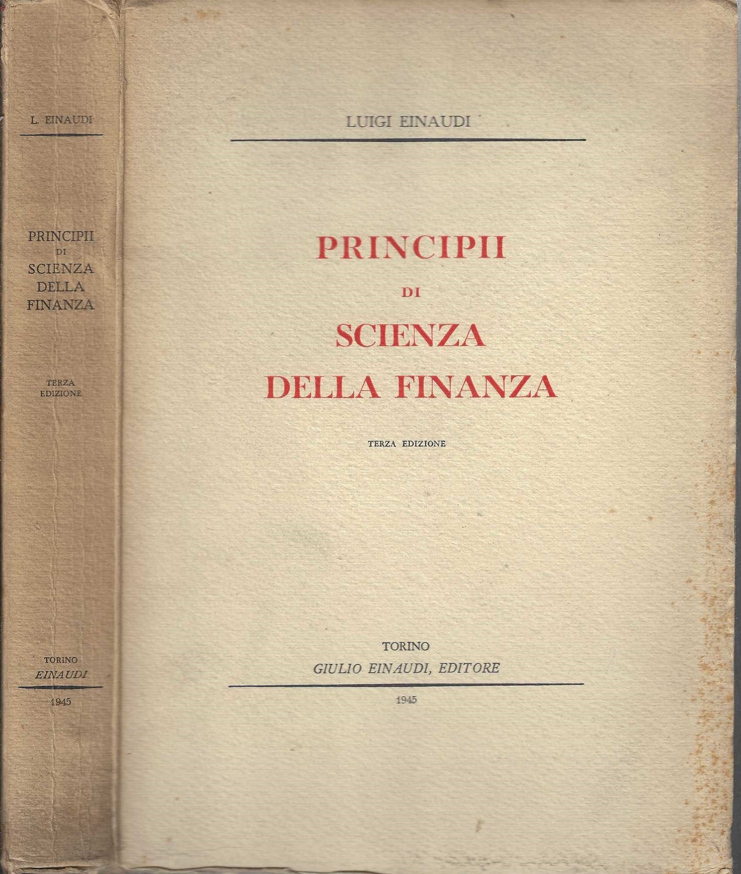 Principii di scienza delle finanze di Luigi Einaudi