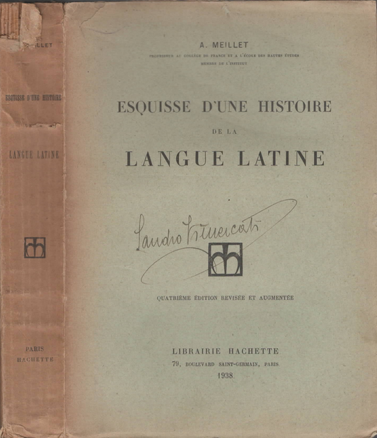 Esquisse d'une histoire de la langue latine