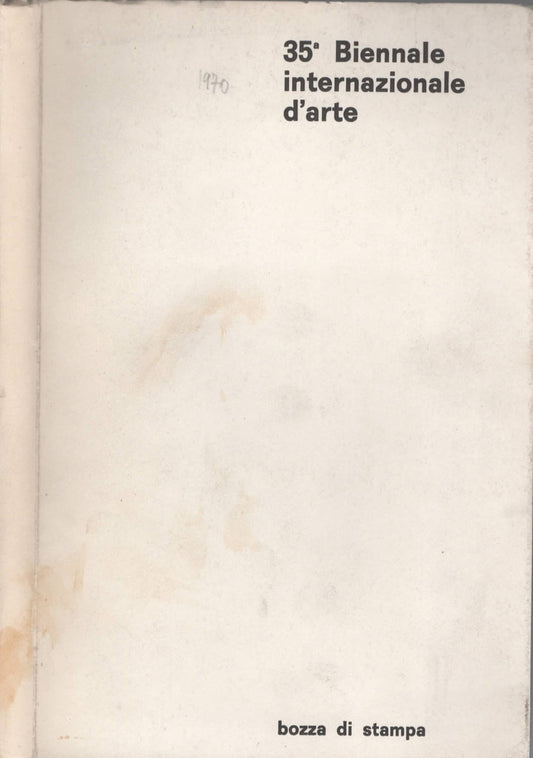 35° Biennale internazionale d'arte - Bozza di Stampa