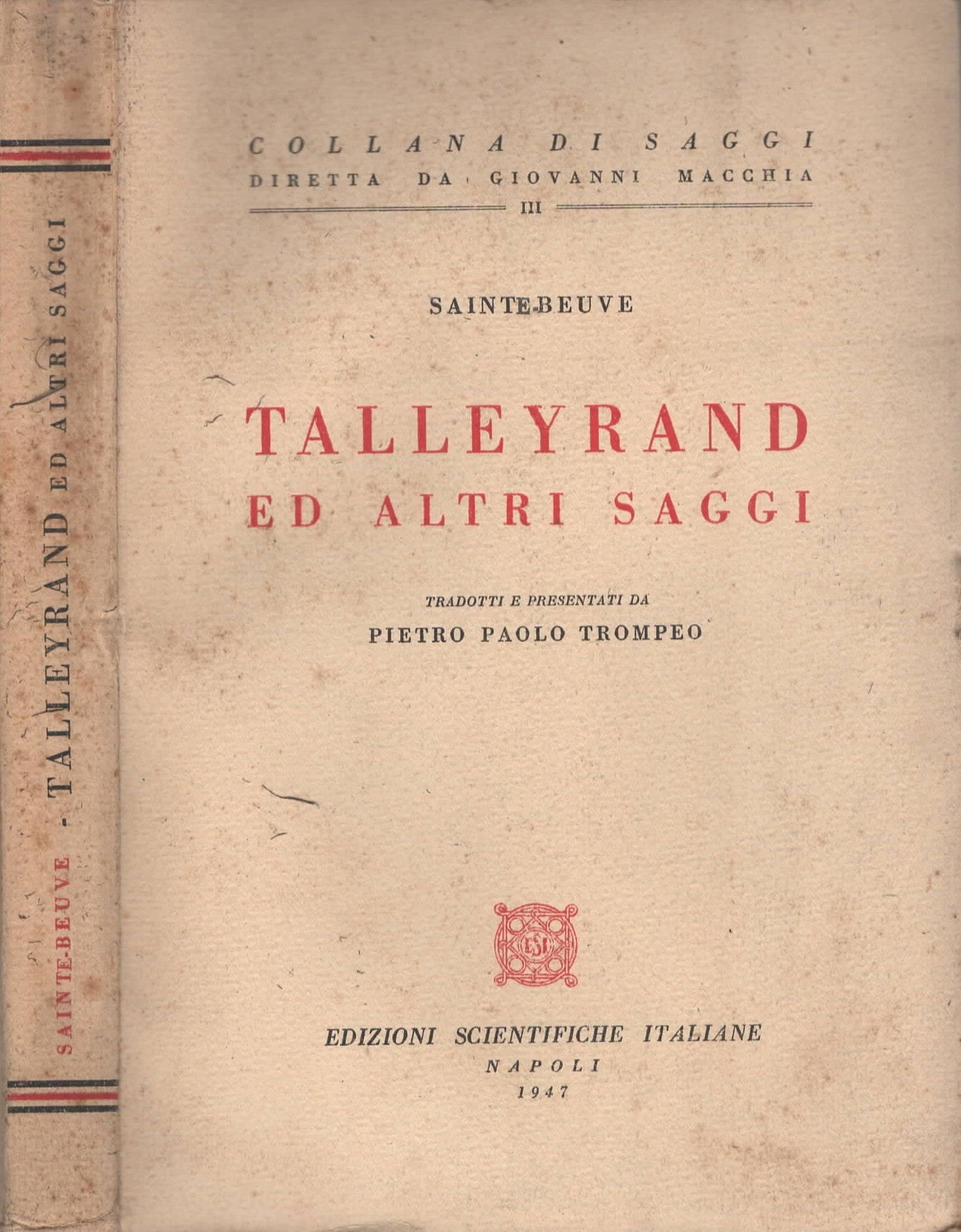 Talleyrand Ed Altri Saggi di Sainte-Beuve