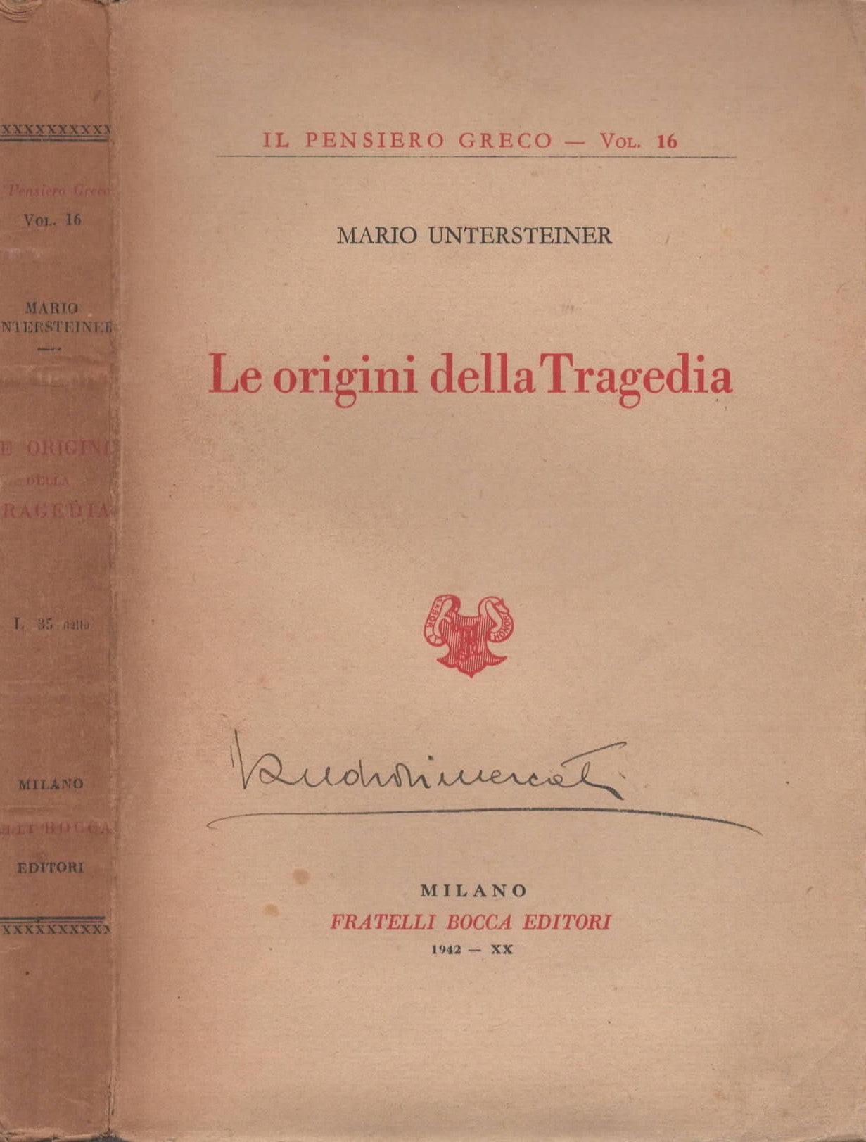 Le origini della tragedia di Mario Untersteiner