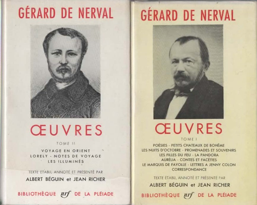 Oeuvres di Gerald De nerval in due volumi