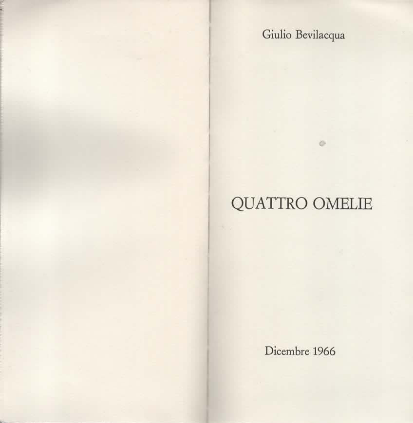 Quattro omelie di Giulio Bevilacqua