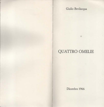 Quattro omelie di Giulio Bevilacqua