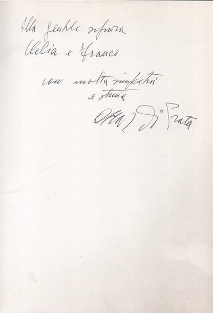 Oscar Di Prata - I Giorni E La Memoria * dedica autografa dell'artista