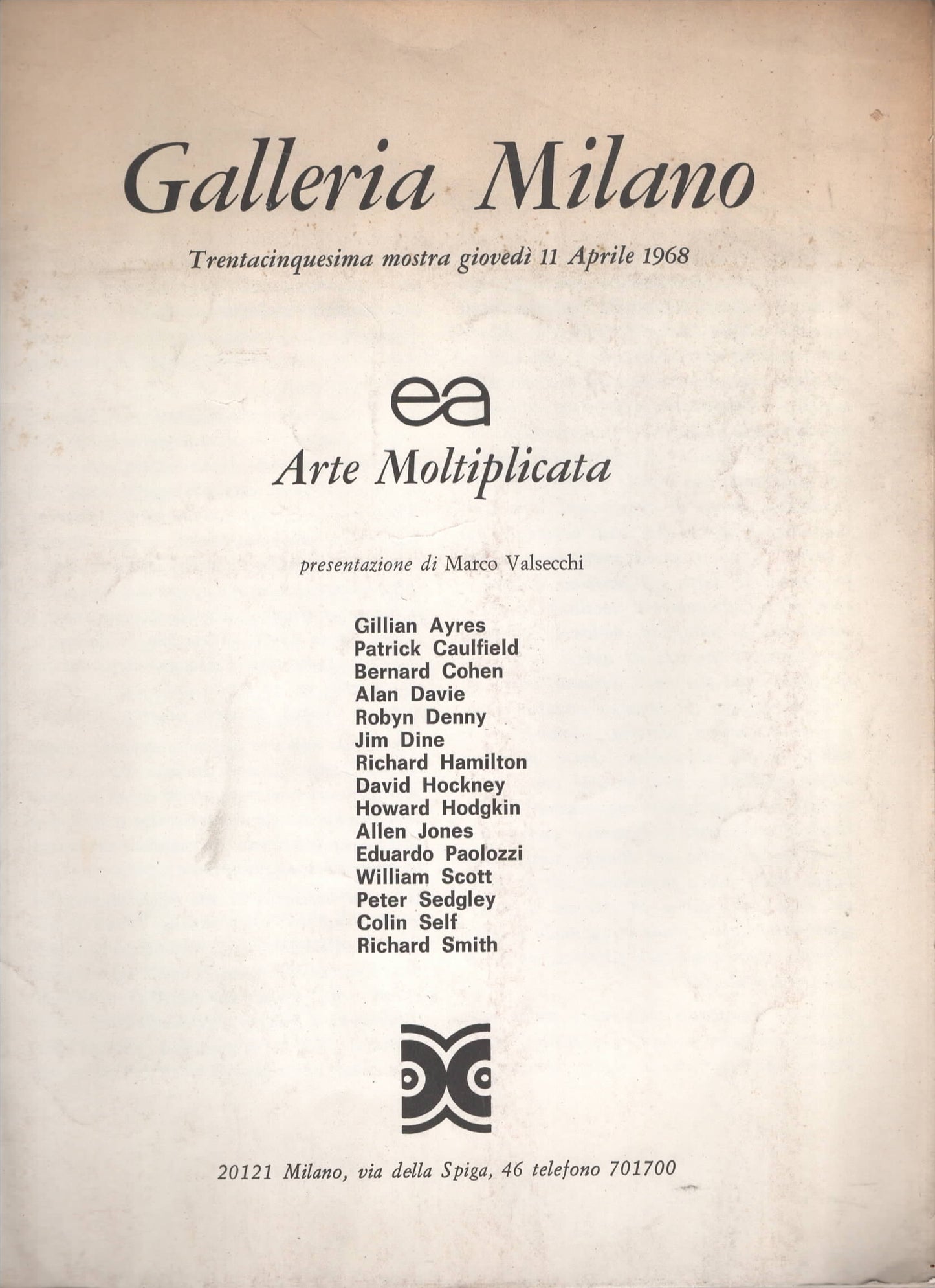 lotto 2 brochure "Arte moltiplicata" con manifesto