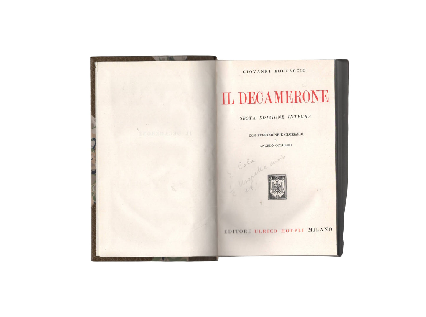 Il decamerone. Con prefazione e glossario di Angelo Ottolini.