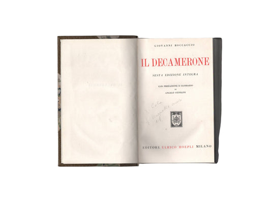 Il decamerone. Con prefazione e glossario di Angelo Ottolini.