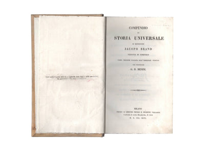 Compendio di Storia Universale di Jacopo Brand