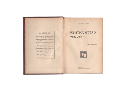 24 cervelli saggi non critici di Giovanni Papini