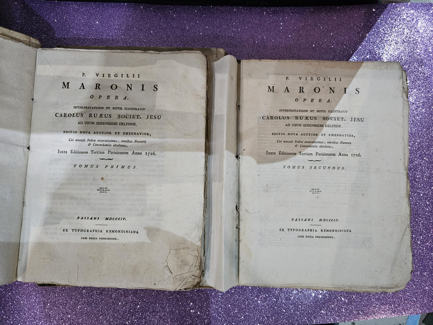 PUBLIO VIRGINIO MARONIS OPERA ** 2 VOLUMI ** 1804