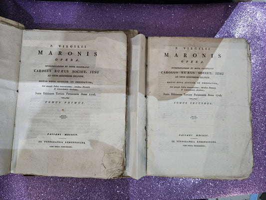 PUBLIO VIRGINIO MARONIS OPERA ** 2 VOLUMI ** 1804