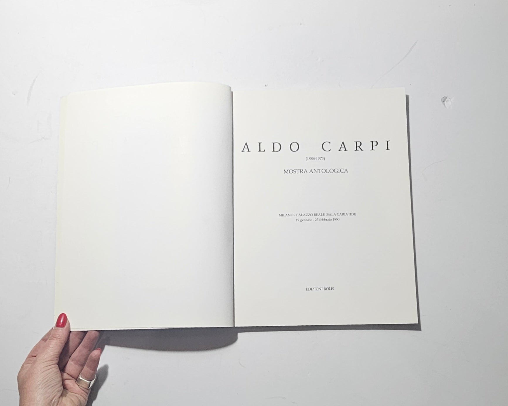 Frontespizio Aldo Carpi mostra antologica Milano iolibrocarmine