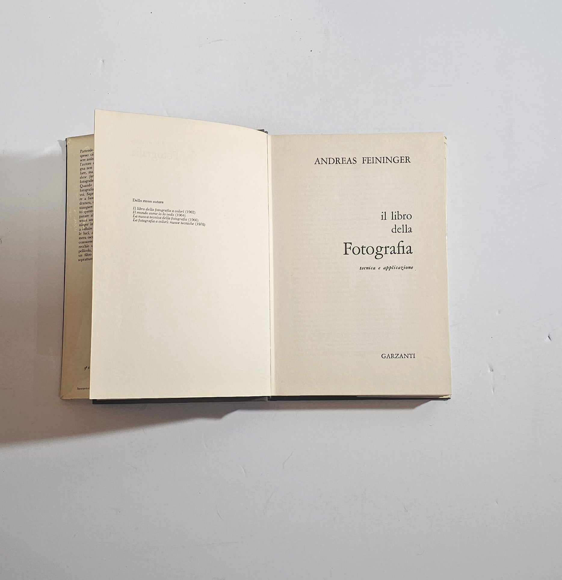 frontespizio libro fotografia andreas feininger garzanti