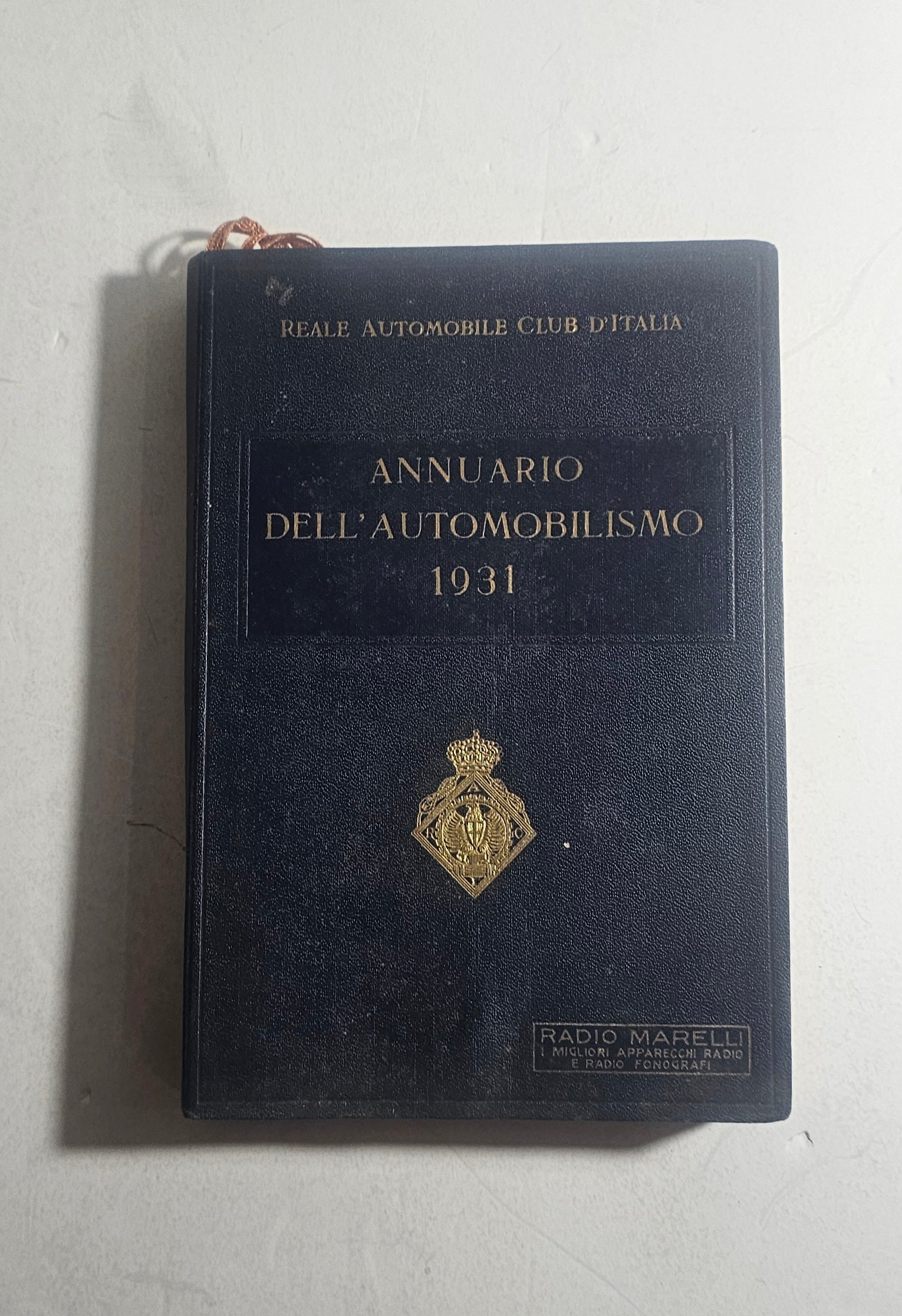 Annuario dell'Automobilismo 1931 Reale Automobile Club d'Italia copertina originale Iolibrocarmine
