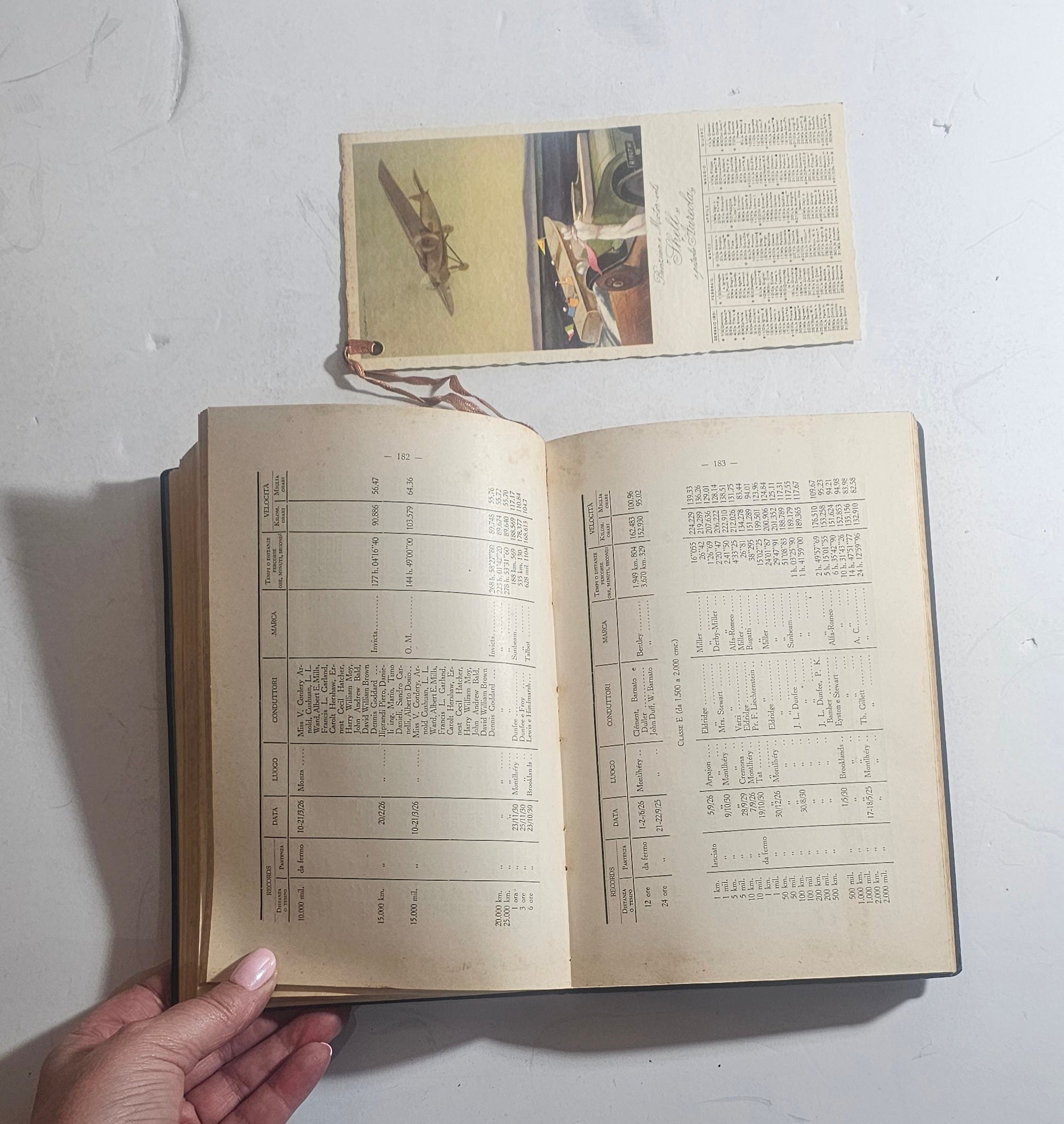 Tabelle statistiche e dati automobilistici nell'Annuario dell'Automobilismo 1931 Iolibrocarmine