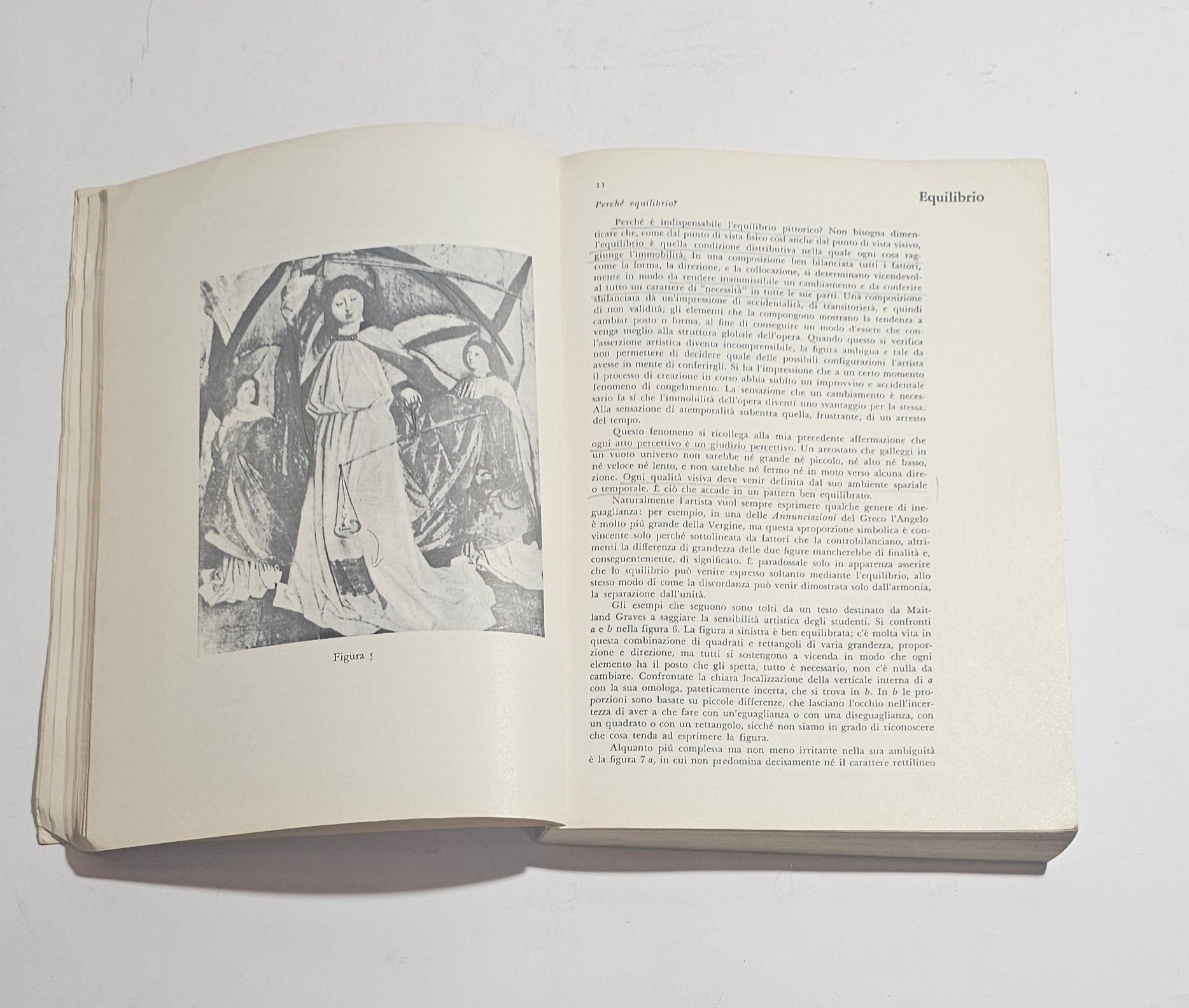 Arte e percezione visiva Rudolf Arnheim libro teoria arte gestalt interno sottolineature