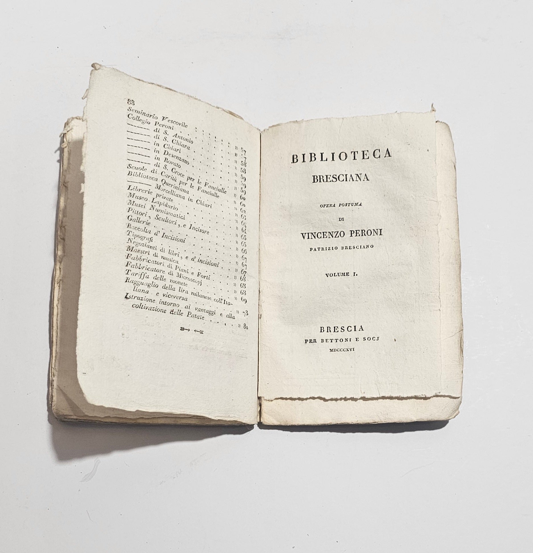 Pagina Biblioteca Bresciana Vincenzo Peroni
