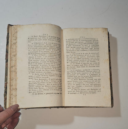 Pagine interne con decreti napoleonici e norme amministrative io libro carmine