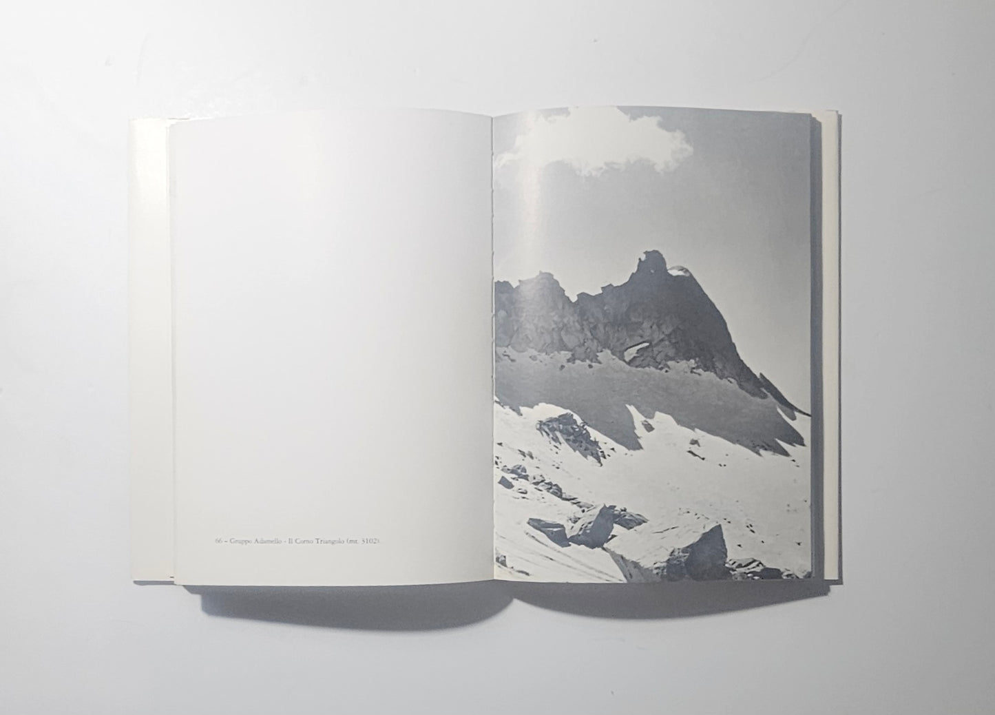 Pagina interna con fotografia del Gruppo Adamello e Corno Triangolo iolibrocarmine