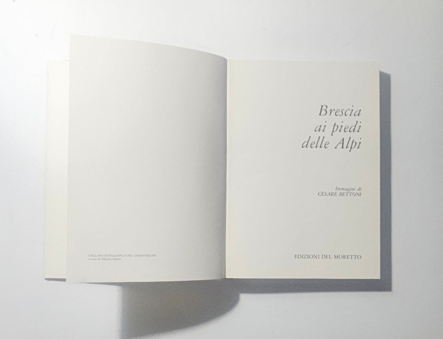 Frontespizio del libro Brescia ai Piedi delle Alpi Edizioni del Moretto iolibrocarmine
