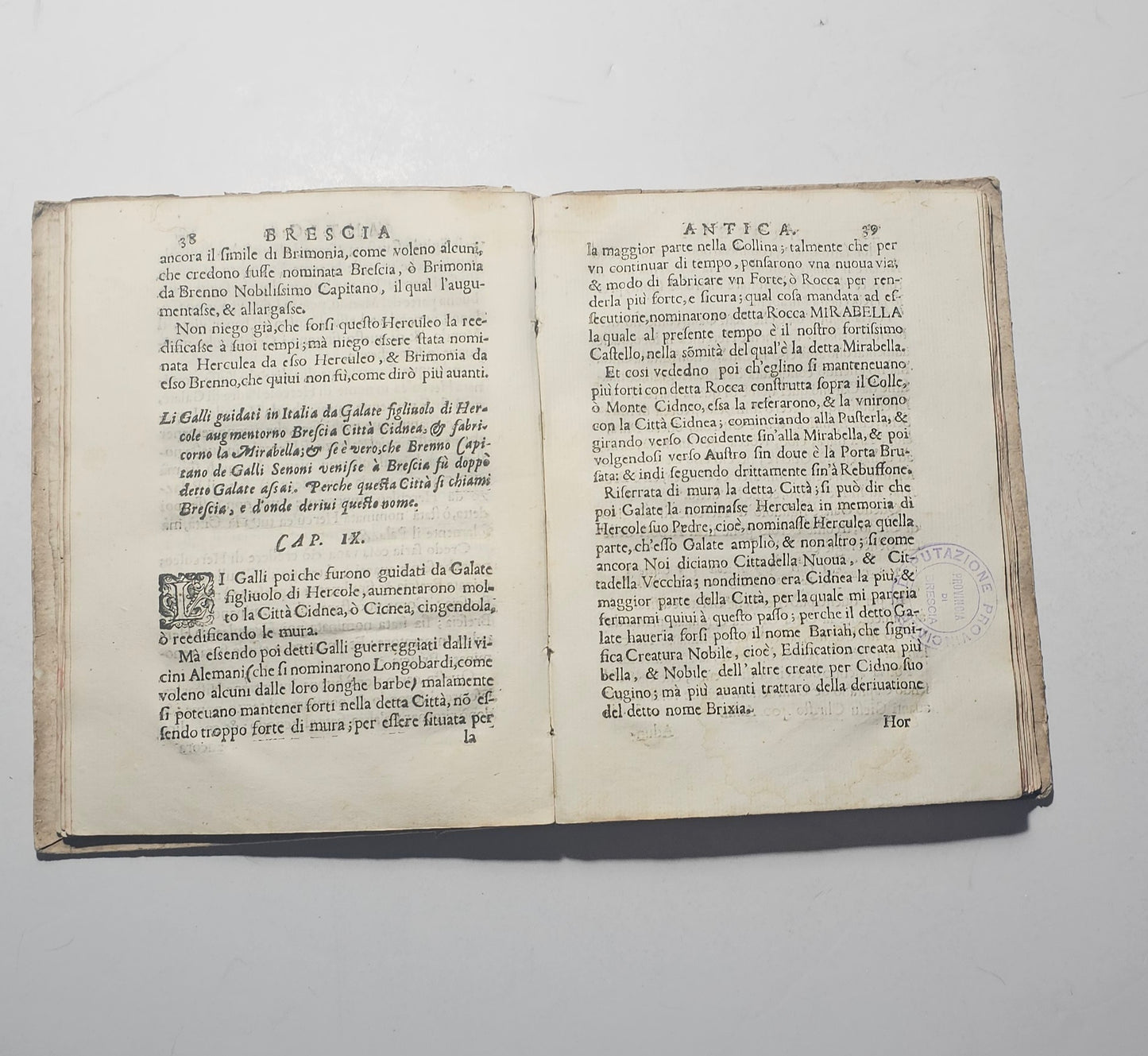 Frontespizio Brescia Antica Gio Battista Nazari Brescia 1658 iolibrocarmine
