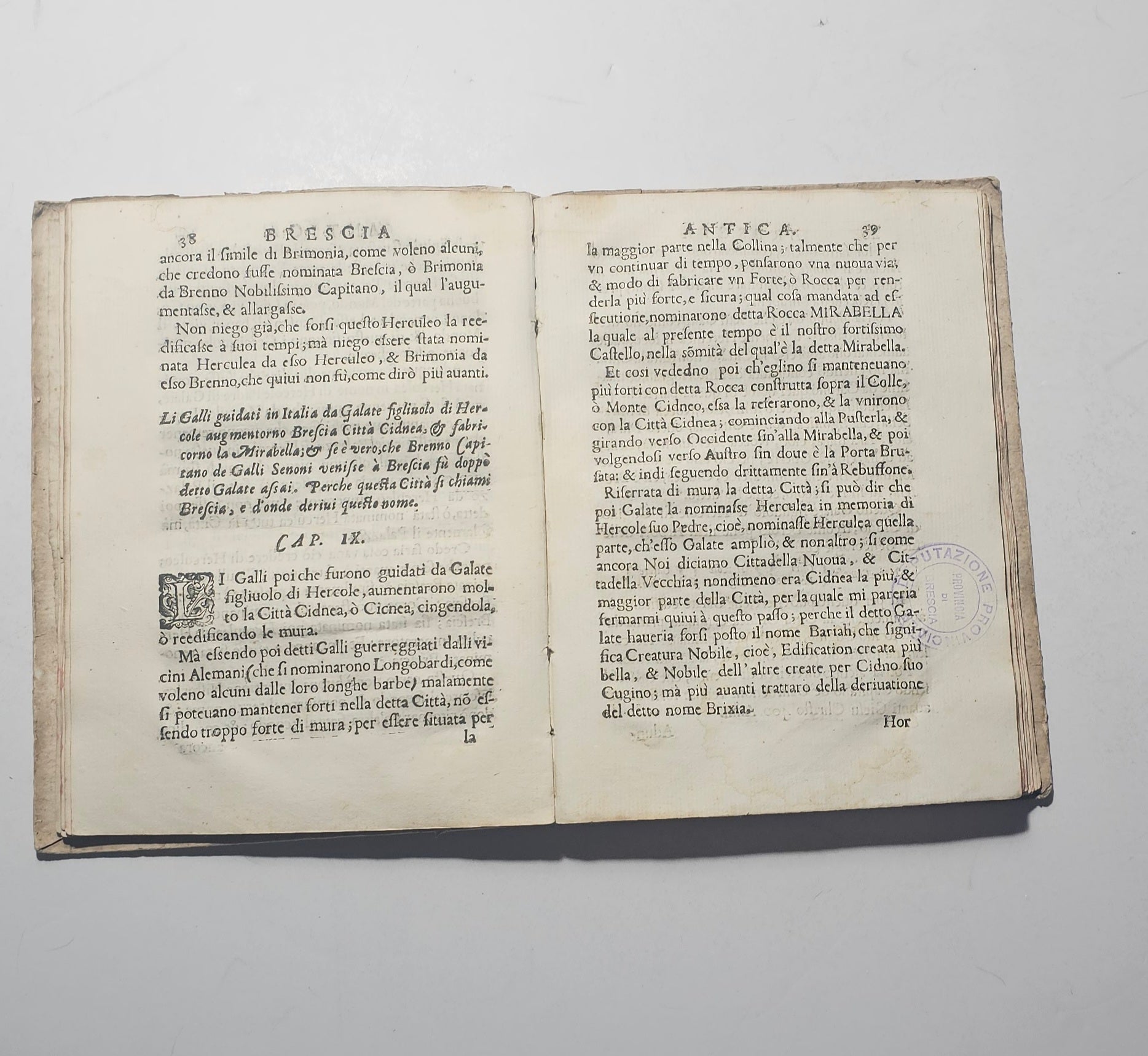 Frontespizio Brescia Antica Gio Battista Nazari Brescia 1658 iolibrocarmine

