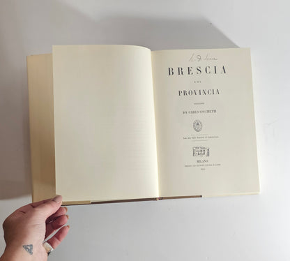 Pagine interne libro frontespizio storico Brescia incisioni io libro carmine anastatica 
