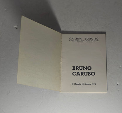 frontespizio catalogo bruno caruso mostra torino 1972