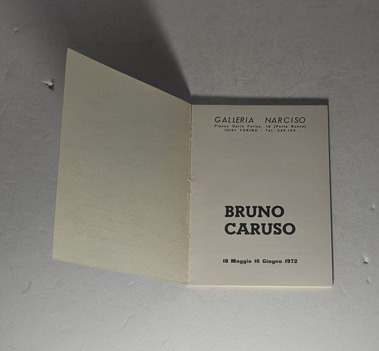 frontespizio catalogo bruno caruso mostra torino 1972