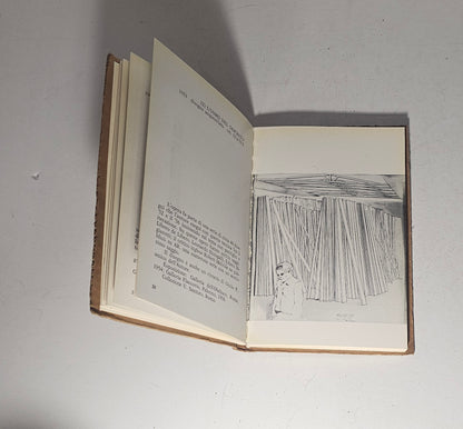 Interno libro con disegni Bruno Caruso grafica italiana Novecento