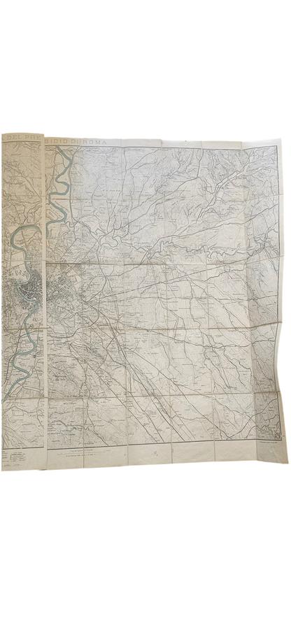 Dettaglio Carta del Presidio di Roma Foglio Est mappa topografica militare pieghevole iolibrocarmine
