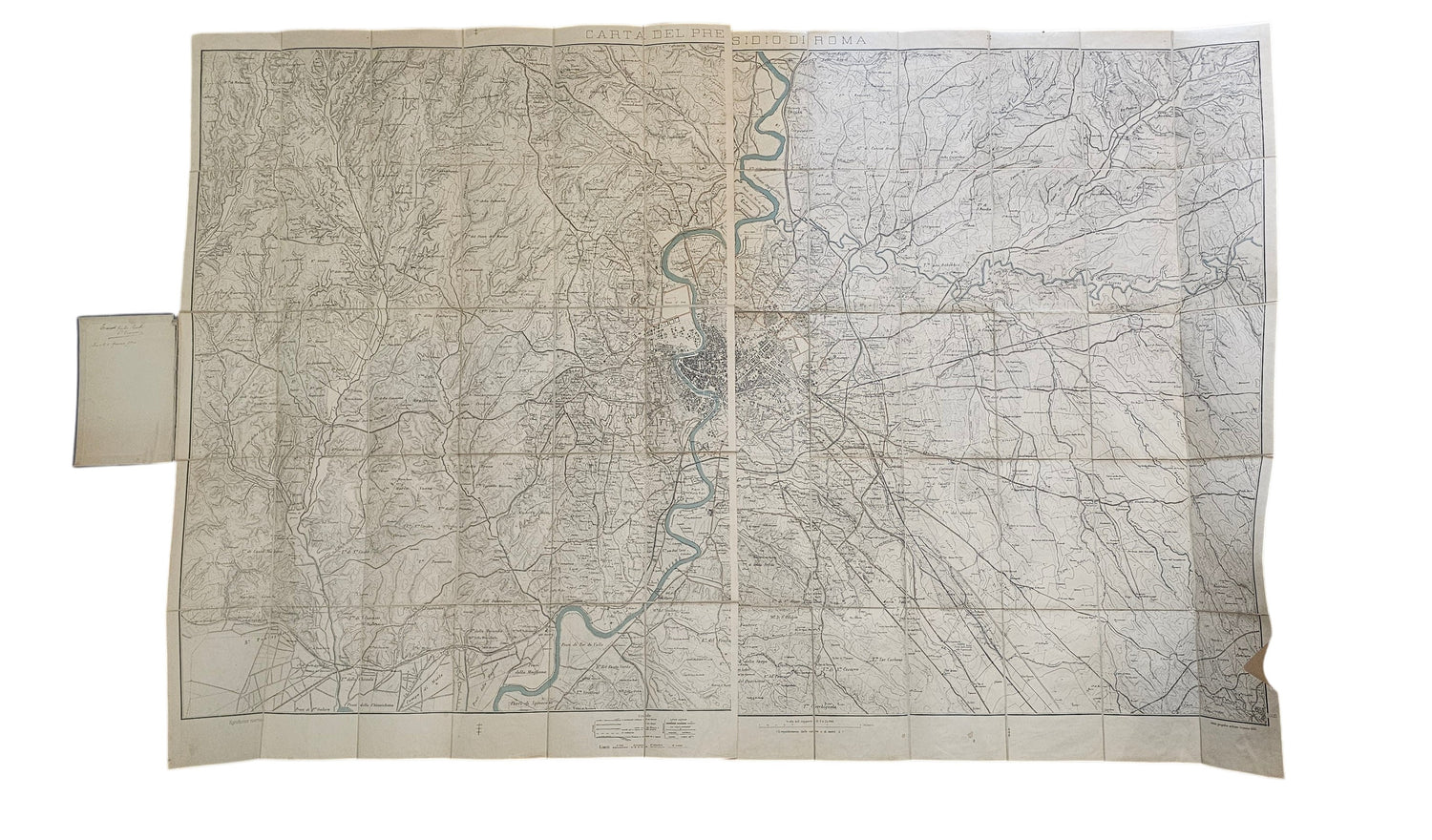 Carte del Presidio di Roma Foglio Est e Ovest mappe topografiche militari antiche iolibrocarmine