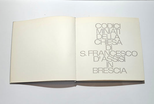 frontespizio titolo codici miniati della chiesa di san francesco d assisi in brescia iolibrocarmine
