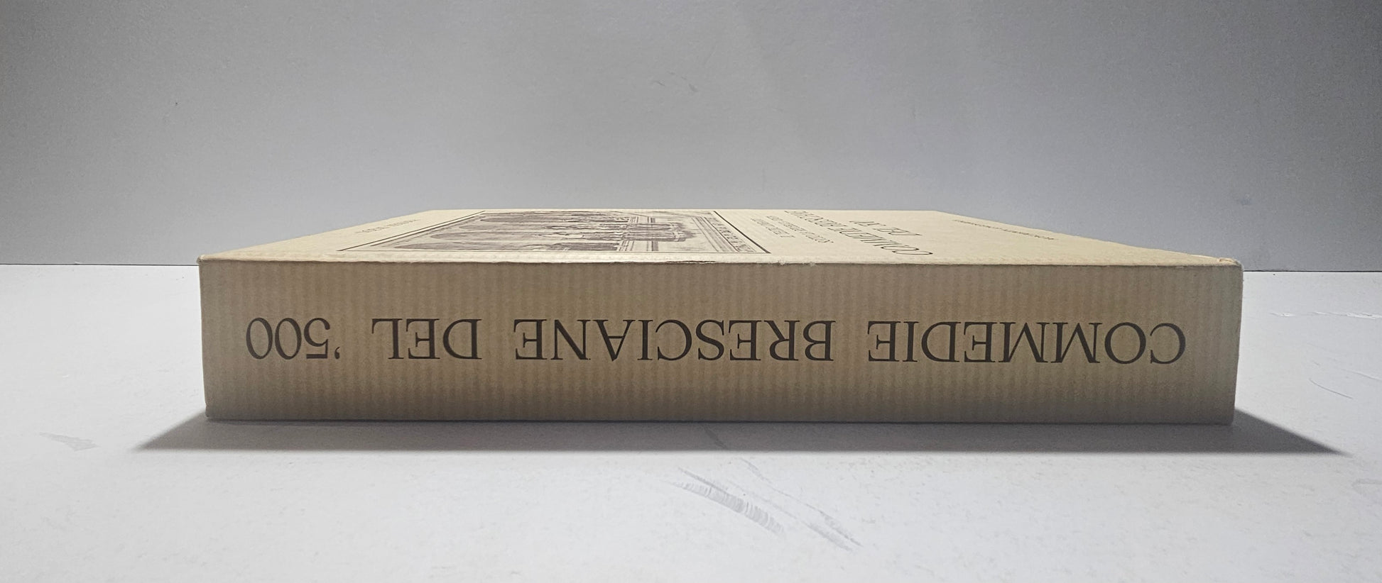 Libro dorso Commedie Bresciane del 500 copertina storia bresciana
