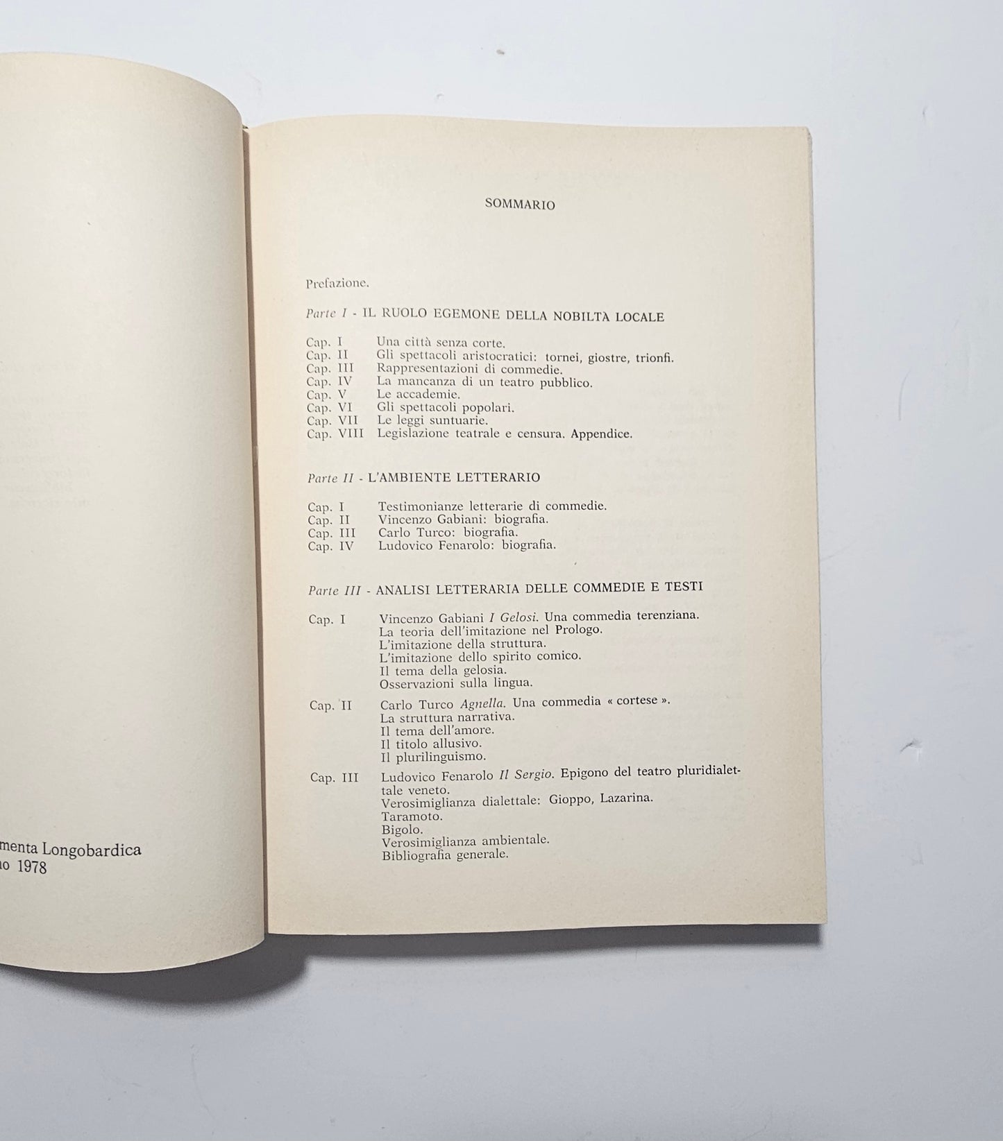 Indice libro studi letterari italiani