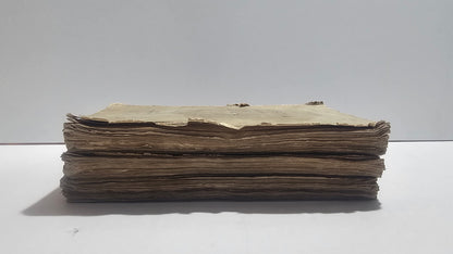 Carta brunita libro antico 1852 Brescia