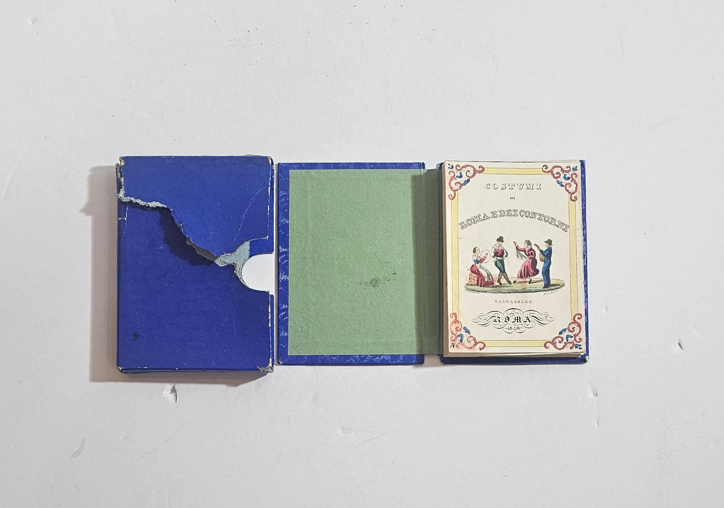 costumi romani libro antico con custodia originale