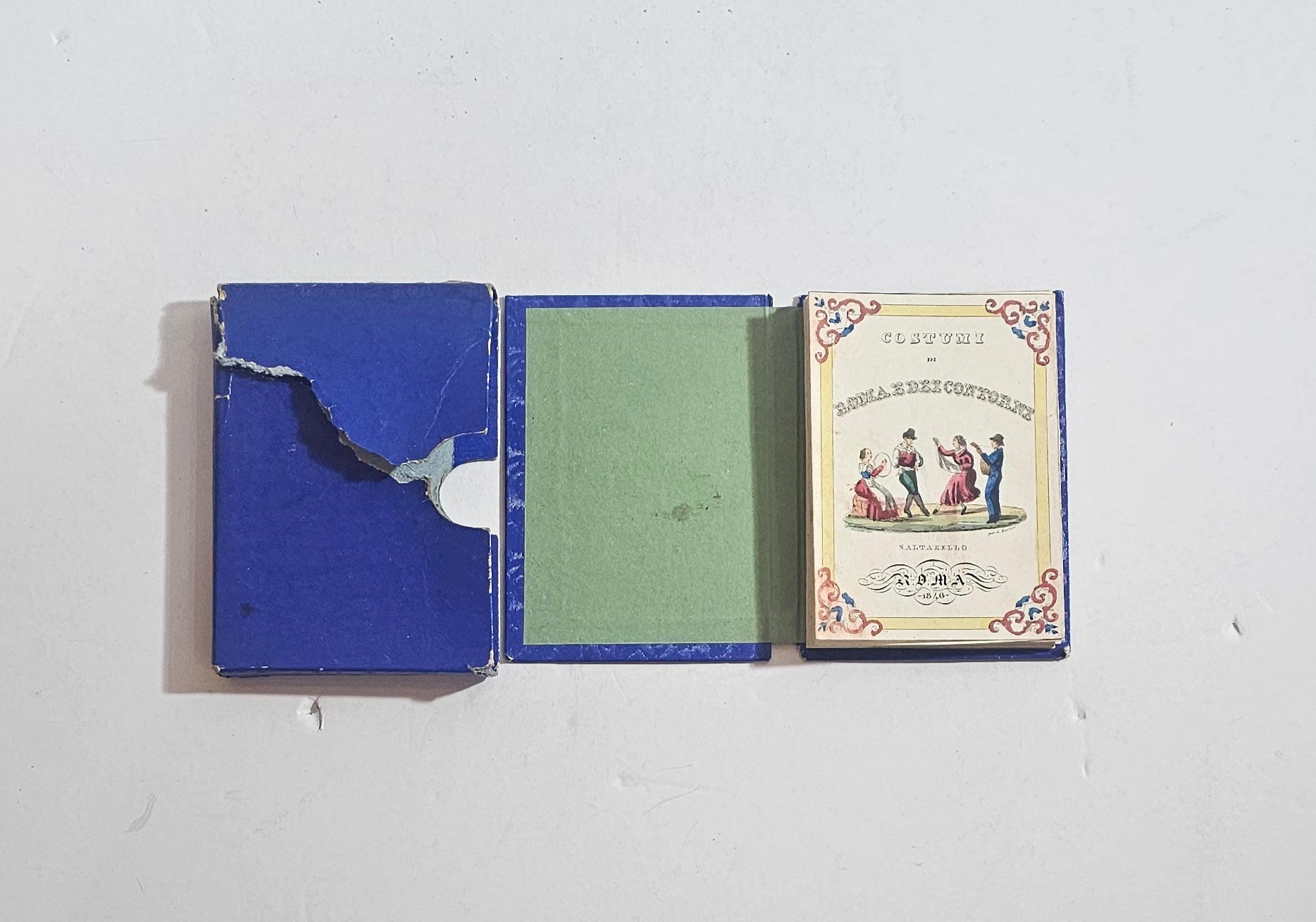 costumi romani libro antico con custodia originale